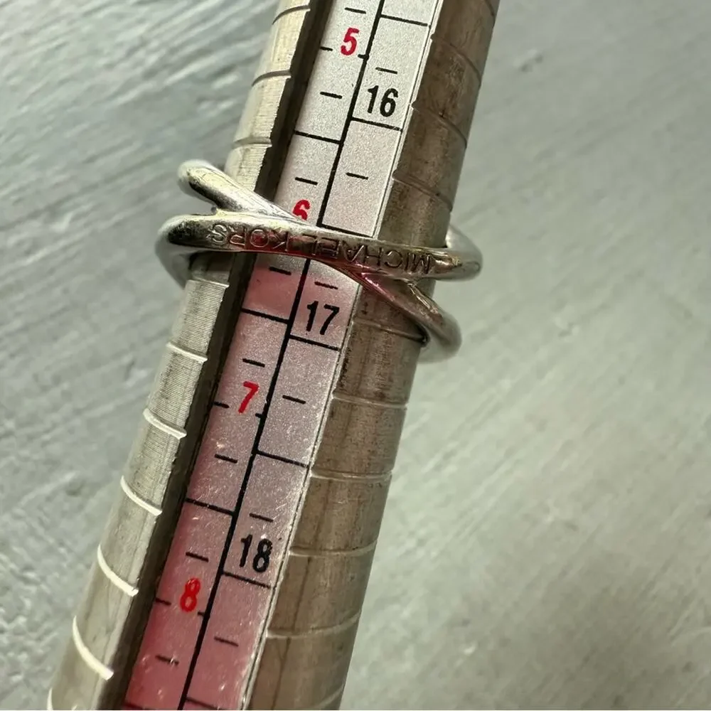 Michael Kors Silver Tone  Ring Size 6.25